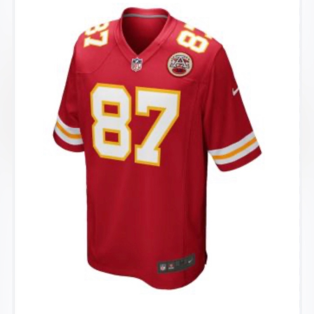 NFL Nike Red Kansas City Chiefs Travis Kelce 87 Men’s Football Game Jersey XL